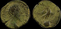 italie Sesterce Sestertius - MARCUS AURELIUS - Rome 180. Consecration - Eagle on a Globe -