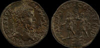 italie sesterce Sesterce - SEPTIMIUS SEVERUS - Rome 210 - Virtus crowning the emperor -