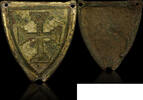 France Beautiful medieval sign : shield decorated with a cross. -