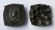 A steel printing die: Nubian/Moorish head -
