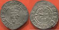 Französische Königliche Münzen 1 SOUS CHARLES VI 1380-1422 GROS DIT FLORETTE 5e ÉMISSION2 JUILLET 1419 AVEC LYS INITIAUX POINT 14e ATELIER TROYES A/ KAROLVS FRANCORVM -