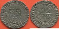 Französische Königliche Münzen BLANC CHARLES VII 1483-1498 A LA COURONNE 28 JANVIER 1436 POINT 8e ATELIER POITIERS A/ KAROLVS FRANCORV REX, ÉCU ÉCARTELÉ DE FRANCE -