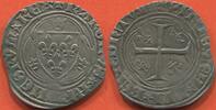 Französische Königliche Münzen BLANC CHARLES VII 1422-1461 A LA COURONNE, 4e ÉMISSION AVEC ÉTOILE SÉPARATIFS ET CROISETTES INITIALES (16 JUIN 1455, EXÉCUTOIRE DU 2 -