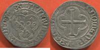 Französische Königliche Münzen BLANC LOUIS XI 1461-1483 AU SOLEIL (2 NOVEMBRE 1475) POINT 18e ATELIER PARIS. MÉTAL BILLON . A/ LVDOVICVS FRANCORVM REX, TROIS LIS -