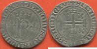 Französische Königliche Münzen CHARLES VIII 1483-1498 KAROLUS POINT 18e ATELIER PARIS (11 NOVEMBRE 1488) A/ KAROLVS FRANCORVM REX, GRAND K ONCIAL COURONNÉ, ACC -