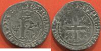Französische Königliche Münzen CHARLES VIII 1483-1498 KAROLUS POINT 15e ATELIER ROUEN (11 NOVEMBRE 1488) A/ KAROLVS FRANCO 2P REX, GRAND K ONCIAL COURONNÉ, ACC -