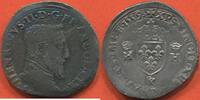 Französische Königliche Münzen TESTON HENRI II 1547-1559 EN ARGENT 2e TYPE A/ HENRICVS II D G FRANCO REX BUSTE CUIRASSE A DROITE DU ROI, LA TÊTE NUE R/ XPS ETC ÉCU -