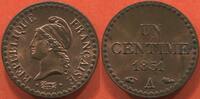 Französische Dezimalmünzen BRONZE UN CENTIME TYPE DUPRÉ ANNÉE 1851 A ATELIER PARIS MÉTAL ETAT SPLENDIDE TRÈS BELLE MONNAIE AVEC TOUT SON BRILLANT DE FRAPPE / N -