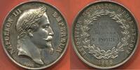 Médailles NAPOLÉON III 1852-1870 MÉDAILLE EN ARGENT EXPOSITION SCOLAIRE D'EURE - ET - LOIR 1868 NOGENT-LE-ROTROU COLLÈGE DESSIN M POIREL D -