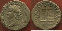Antike Münzen BRONZE NÉRON 54-68 DUPONDUS EN A/ IMP NERO CLAUD CAESAR AVG GER TM TR PPP, SA TÊTE RADIÉE A GAUCHE. R/ TEMPLE DE JANUS. POIDS 14.20g -