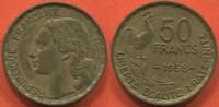 Moderne Französische Münzen 50 FRANCS GEORGES GUIRAUD ANNÉE 1958 MÉTAL CUPRO-ALUMINIUM ETAT TTB+ JOLIE MONNAIE / N° CATALOGUE : G880 -