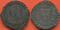 TESTON 1560 Französische Königliche Münzen HENRI II 1547-1559   A LA TÊTE NUE, 1e TYPE, BUSTE A, ANNÉE 1560 ATELIER D LYON, VARIÉTÉ AVEC UN PETIT...