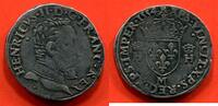 Französische Königliche Münzen TESTON HENRI II 1547-1559 EN ARGENT A LA TETE NUE, 1er TYPE, BUSTE D ANNEE 1554 ATELIER M TOULOUSE A/ HENRICVS II D G FRANC REX BUSTE -