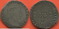 Französische Königliche Münzen TESTON HENRI II 1547-1559 A LA TÊTE NUE, 1e TYPE, BUSTE D, ANNÉE 1560 M ATELIER TOULOUSE A/ HENRICVS II D G FRANC0 REX, BUSTE A DROIT -