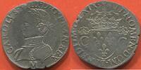 Französische Königliche Münzen TESTON CHARLES IX 1560-1574 2e TYPE, TYPE OFFICIEL AUX 2 C COURONNÉES A/ CAROLVS VIIII D G FRAN REX BUSTE A GAUCHE DU ROI, LAURE ET C -