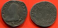 Französische Königliche Münzen TESTON CHARLES IX 1560-1574 1er TYPE A/ CAROLVS VIIII D G FRAN REX BUSTE A GAUCHE DU ROI, LAURE ET CUIRASSE R/ SIT NOMEN DNI BENEDI É -