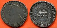 Französische Königliche Münzen TESTON CHARLES IX 1560-1574 4e TYPE AUX DEUX K COURONNES A/ CAROLVS 9 DG FRANCOR REX BUSTE A GAUCHE DU ROI, LAURE ET CUIRASSE R/ ÉCU -