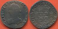 Französische Königliche Münzen TESTON CHARLES IX 1560-1574 DU DAUPHINÉ 1562 Z AVEC LE 2 RETOURNÉ ATELIER GRENOBLE A/CAROLVS.9.DEI.G.FRANCO.REX. BUSTE A GAUCHE DU RO -