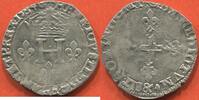 Französische Königliche Münzen HENRI III 1574-1589 DOUBLE PARISIS 2eTYPE ANNÉE 1584 & ATELIER AIX POIDS 4.35g RARETÉ R3 ETAT TTB JOLIE ET RARE MONNAIE / N° CA -