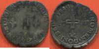 Französische Königliche Münzen HENRI III 1574-1589 DOUBLE PARISIS 2eTYPE ANNÉE 1584 I ATELIER LIMOGES POIDS 3.98g RARETÉ R4 ETAT TB / N° CATALOGUE : GAD477 -