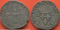 Französische Königliche Münzen HENRI III 1574-1589 1/4 D’ÉCU, CROIX AUX BRAS FLEURDELISÉE DE FACE ANNÉE 1587 ATELIER T NANTES. POIDS 9.56g ÉTAT TTB / N° CATAL -