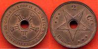 Ausländische Münzen 2 CENTIMES CONGO BELGE - EN BRONZE LEOPOLD II 1888 POIDS 3.97g * / N° CATALOGUE : KM2 -