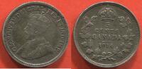 Ausländische Münzen 5 CENTS CANADA EN ARGENT 1914 ÉTAT SUPERBE / N° CATALOGUE : KM22 -
