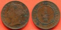 Ausländische Münzen 1/2 CENT STRAITS SETTLEMENTS MALAISIE 1883 POIDS 4.74g TRES RARE / N° CATALOGUE : KM8 -