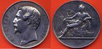 Médailles MEDAILLE NAPOLEON III 1852-1870 D'EPOQUE EN ARGENT A/ NAPOLEON III EMPEREUR SA TETE A GAUCHE R/ CHAMBRE DE COMMERCE DE MARSEILLE 1828 -