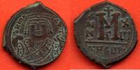 Antike Münzen FOLLIS MAURICE-TIBERE 582-602 EPOUX DE CONSTANTINA , FILLE DE TIBERE II EN BRONZE DE MAURICE TIBERE FRAPPE A ANTIOCHE POIDS 11,7g -