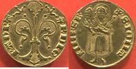 Französische Königliche Münzen 1393 FLORIN PRINCIPAUTÉ D'ORANGE RAYMOND IV 1340- D'OR A/ R DI G P AURA, GRAND LIS FLORENCÉ. R/ S IOHANNES B. SAINT JEAN DEBOUT DE FACE. PO -