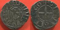 Französische Königliche Münzen DENIER BOURDONNAIS PRIEURE DE SOUVIGNY D'ARGENT AVEC LA CROSSE A GAUCHE A/ S MAIOLVS, BUSTE DE SAINT MAIEUR DE FACE. R/ SILVINIACO, C -