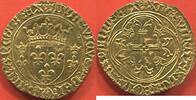 Französische Königliche Münzen LOUIS XI 1461-1483 ÉCU D'OR A LA COURONNE 2e ÉMISSION POINT 5e ATELIER TOULOUSE (1474) A/ LVDOVICVS DEI GRA FRANCOR REX R/ XPS V -