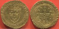 Französische Königliche Münzen FRANCOIS I 1515-1547 ÉCU D'OR A LA CROISETTE 1e TYPE ATELIER L BAYONNE POIDS 3.41g ETAT TTB+ / N° CATALOGUE : GAD340 -