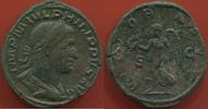 Antike M&uuml;nzen SESTERCE PHILIPPE P&Egrave;RE 244-249  EN BRONZE A/ IMP M IVL PHI... 289.32 US$  +  46.29 US$ shipping