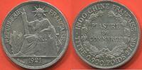 Ausländische Münzen 1 PIASTRE INDOCHINE DE COMMERCE EN ARGENT ANNÉE 1921 H ATELIER HEATON POIDS 26.99g ETAT TTB A SUPERBE MONNAIE NETTOYÉE / N° CATALOGUE -