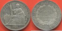 Ausländische Münzen 1 PIASTRE INDOCHINE DE COMMERCE EN ARGENT ANNÉE 1926 A POIDS 26.98g ETAT TTB+ MONNAIE NETTOYÉE / N° CATALOGUE : LECOMPTE302 -