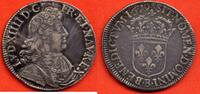 Französische Königliche Münzen DEMI-ECU LOUIS XIV 1643-1715 A LA CRAVATE 2e EMISSION ANNEE 1679 B ATELIER ROUEN METAL ARGENT * / N° CATALOGUE : G178 -
