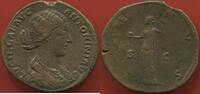 Antike Münzen SESTERCE LUCILLE FEMME DE LUCIUS VERUS EN BRONZE A/ LUCILLAE AVG ANTONINI AVG F, SON BUSTE A DROITE. R/ VENVS SC, VENUS DEBOUT A GAUCHE -