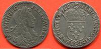 Französische Königliche Münzen 1/12 ECU LOUIS XIV 1643-1715 AU BUSTE JUVENILE 1660 & ATELIER AIX POIDS 2.06g * / N° CATALOGUE : G115 -