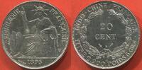 Ausländische Münzen 20 CENT INDOCHINE EN ARGENT ANNÉE 1896 FAISCEAU A POIDS 5.47g ETAT SUPERBE A SPLENDIDE RARE ET JOLIE MONNAIE / N° CATALOGUE : LECOMPT -