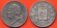 Französische Dezimalmünzen 5 FRANCS LOUIS XVIII BUSTE NU ANNEE 1821 A ATELIER PARIS METAL ARGENT * / N° CATALOGUE : G614 -