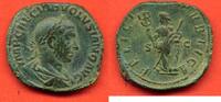 Antike Münzen 253 FILS VOLUSIEN 251- DE TREBONIEN GALLE SESTERCE A/ IMP CAE C VIB VOLVSIANO AVG SON BUSTE LAURE ET DRAPE A DROITE R/ FELICITAS PUBL -