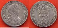 Französische Königliche Münzen ECU LOUIS XIV 1643-1715 DEMI ECU A LA MECHE LONGUE 1653 P ATELIER DE DIJON TIRAGE 133.526 EXEMPLAIRES POIDS 13.50g JOLIE PATINE UNE -