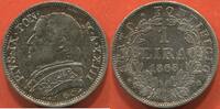 Ausländische Münzen 1 LIRE VATICAN EN ARGENT 1868 XXIII R ATELIER ROME ETAT SUPERBE -