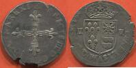 Französische Königliche Münzen QUART D’ÉCU HENRI IV 1589-1610 DE BÉARN A/ HENRICVS IIII D G FRANC ET NAV REX B CROIX FLEURDELISÉE R/ GRATIA DEI SVM I D AQ SVM 1604 ÉCU C -