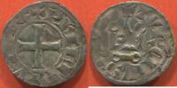 Französische Königliche Münzen DENIER PHILIPPE IV DIT LE BEL 1285-1314 TOURNOIS A L'O LONG EN BILLON POIDS 0.77g ETAT TB / N° CATALOGUE : DUP225 -