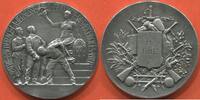 Médailles MÉDAILLE DES SPORT EN ARGENT NON DATE 19-20e SIÈCLE, LA PATRIE ENCOURAGE LA JEUNESSE A LA PRATIQUE DES EXERCICES VIRILS R/ Mr RU -