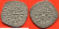 Französische Königliche Münzen GROS PHILIPPE VI 1328-1350 A LA FLEUR DE LIS A/ PHILIPPVS REX CROIX CANTONNÉE D'UN LIS. LÉGENDE EXTÉRIEUR EXT BNDICT ETC R/ FRANCOR -