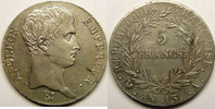 5 Francs 5 Francs Monnaie française, Napoléon Ier empereur l'AN 13 A Paris -